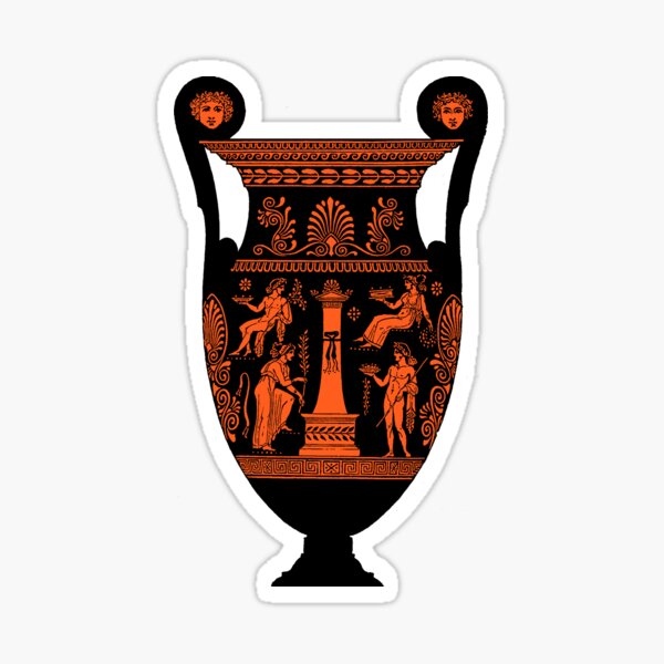 Red Figure Ancient Greek Urn Volute Krater Sticker