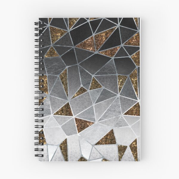 Item preview, Skyrise Polygons metallic abstract geometric pattern designed and sold by Glimmersmith.