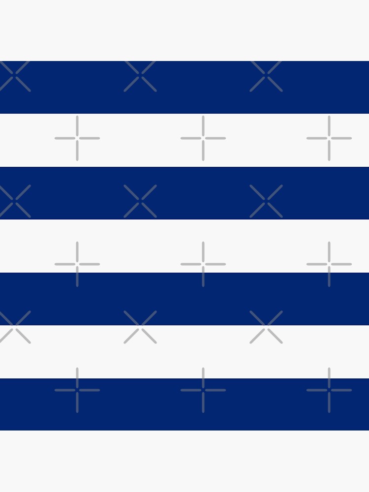 "Blue and White Stripe" Sticker by STHogan Redbubble