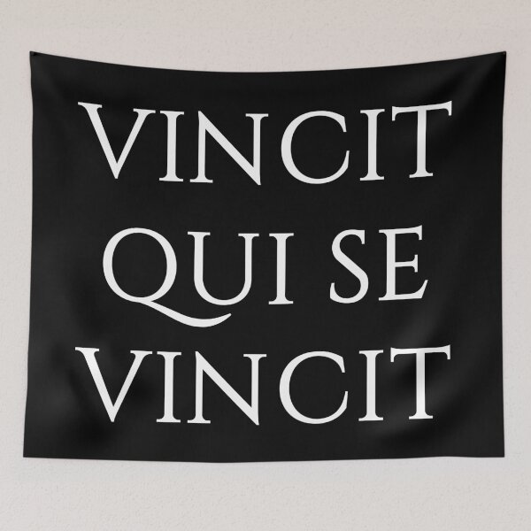 Item preview, Vincit Qui Se Vincit - He Conquers Who Conquers Himself - White Letters designed and sold by emovendo.