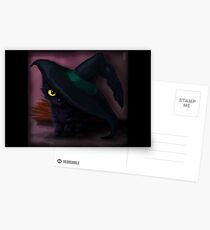 WITCH HAT CAT - HALLOWEEN, GOTHIC Postcards