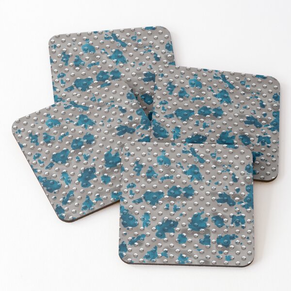 Item preview, Metal Rivet Plate - Silver w/Blue Splash [Roufxis-Rb] designed and sold by RoufXis.