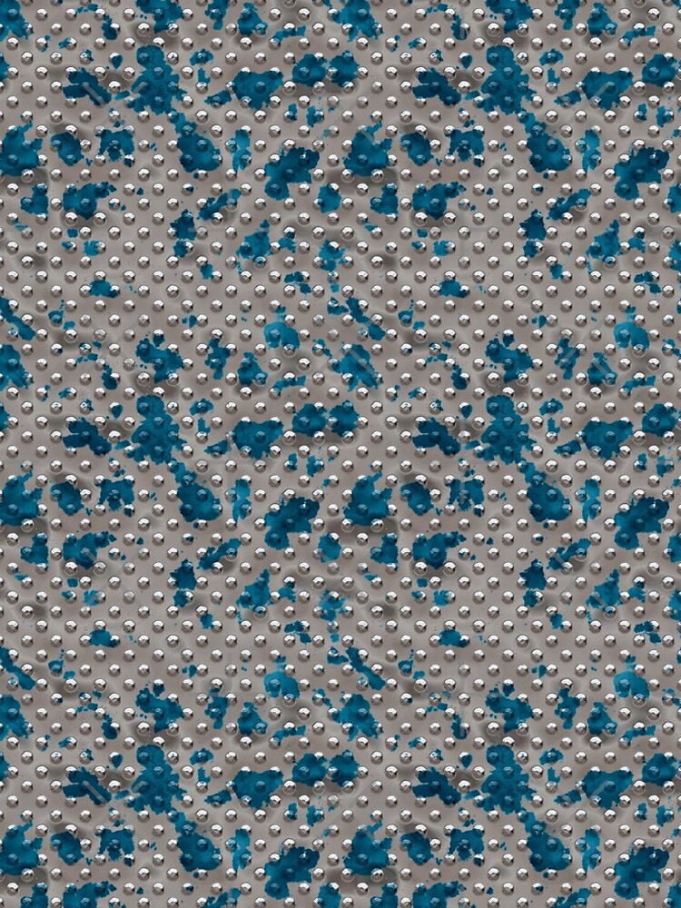 Thumbnail 5 of 5, A-Line Dress, Metal Rivet Plate - Silver w/Blue Splash [Roufxis-Rb] designed and sold by RoufXis.