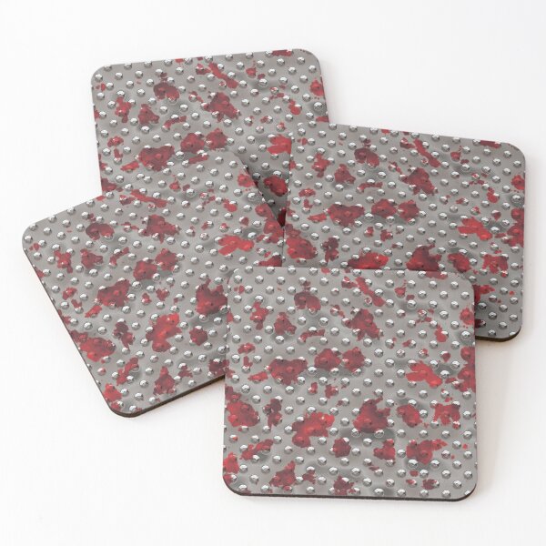 Item preview, Metal Rivet Plate - Silver w/Red Splash [Roufxis-Rb] designed and sold by RoufXis.