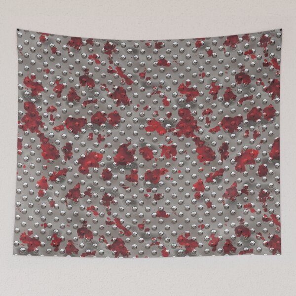 Item preview, Metal Rivet Plate - Silver w/Red Splash [Roufxis-Rb] designed and sold by RoufXis.
