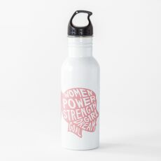 Women Power Emoji JoyPixels Dream Girl Goal Rose Gold Water Bottle