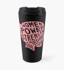 Women Power Emoji JoyPixels Dream Girl Goal Rose Gold Travel Mug