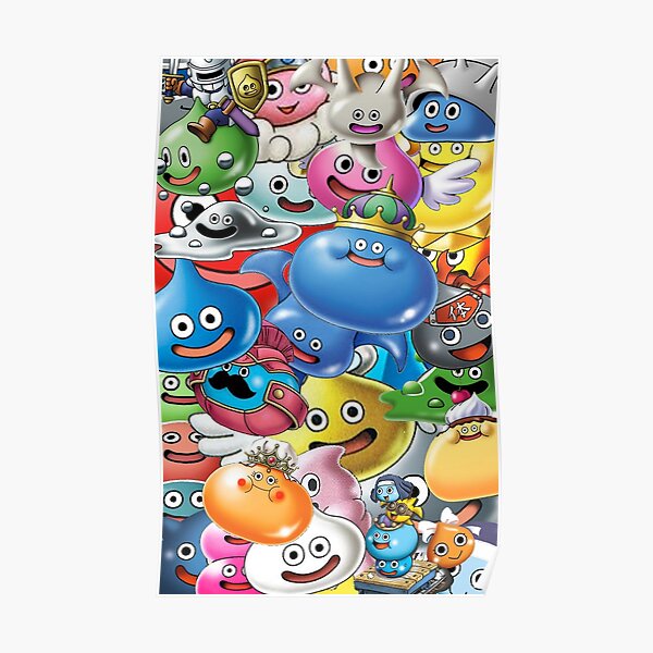 Dragon Quest Slimes Poster For Sale By Aldeki Redbubble