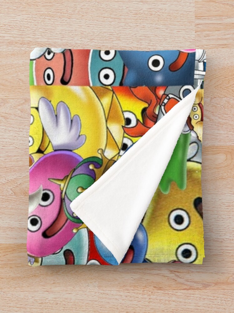 Dragon Quest Slimes Throw Blanket For Sale By Aldeki Redbubble