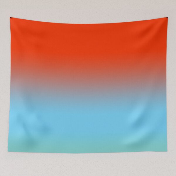 Item preview, Modern Tones Ombre/Orange Red and Sky Blue designed and sold by ozcushions.