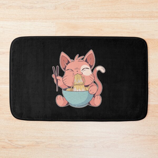 Item preview, Cat eats ramen designed and sold by Dibbelchen.