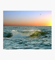 Sunset Ocean Wave Photographic Print