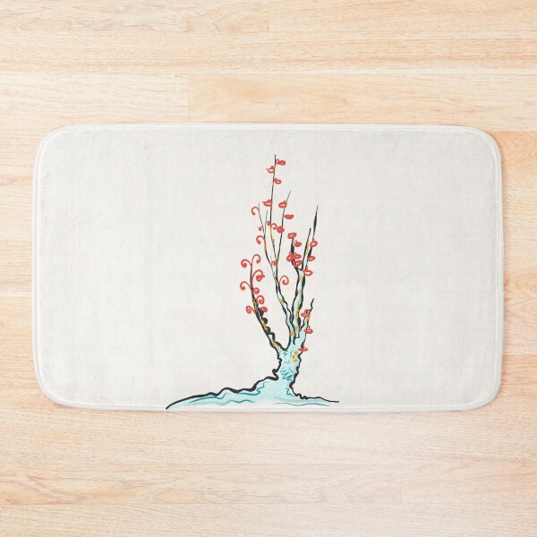 Item preview, Blue red flowers tree illustration designed and sold by SubtleSplit.