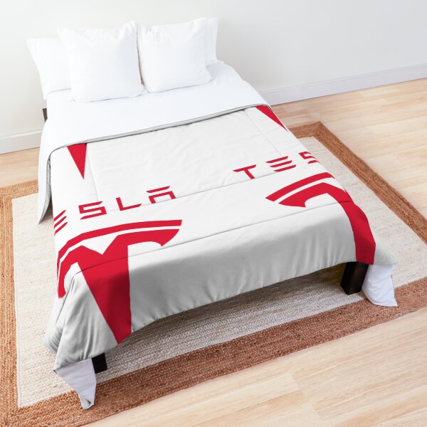 TESLA ELON FAN LOGO MUSK STICKER - Makes An Ideal Gift! Comforter