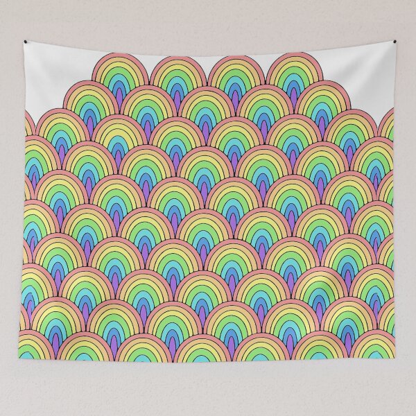 Item preview, rainbow scallop vector pattern designed and sold by lepetitjuif.