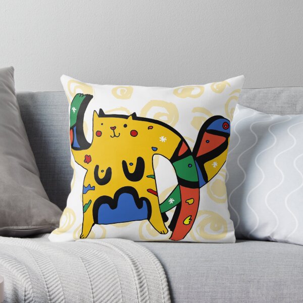 Le chat de Joan Miro Coussin
