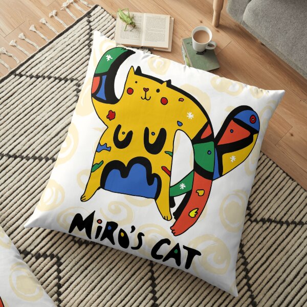 Le chat de Joan Miro Coussin de sol
