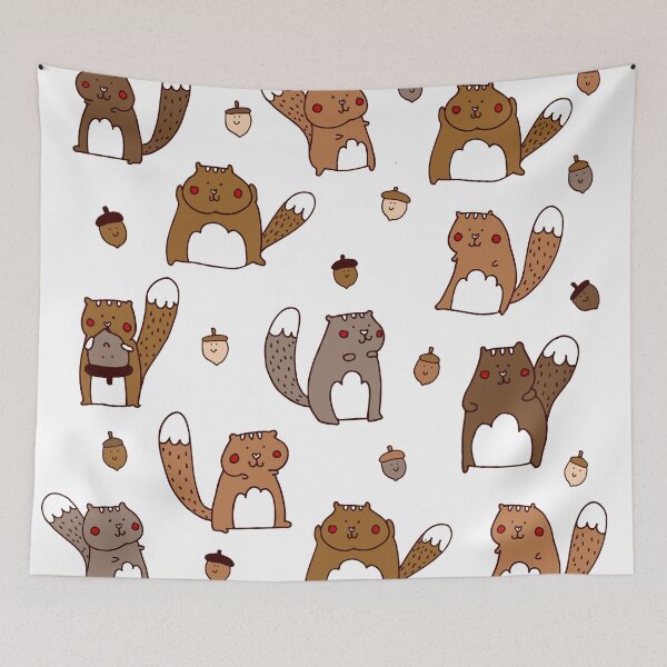 Item preview, Squirrels & Acorns designed and sold by littleredcheeks.