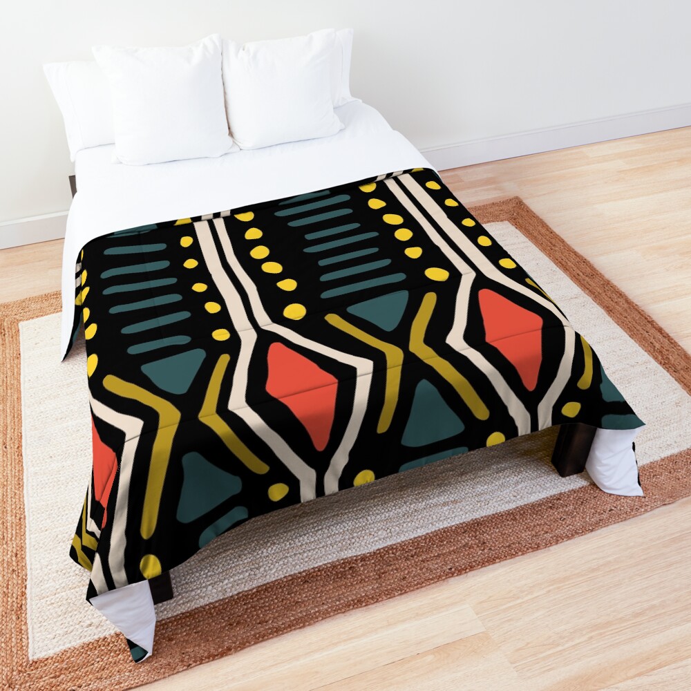 Bright Mudcloth Comforter