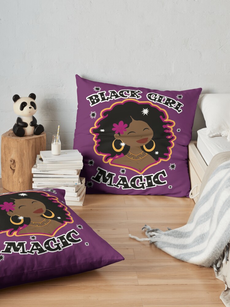 Alternate view of Black Girl Magic - Celebrate Natural Hair Floor Pillow