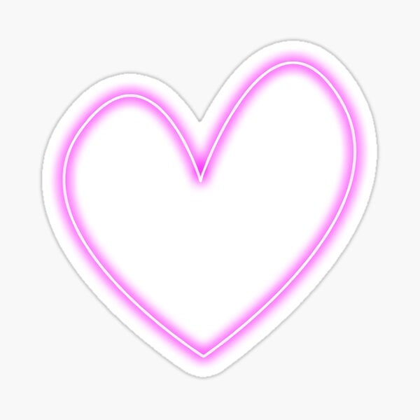 Neon Pink Heart Stickers – The Social Type