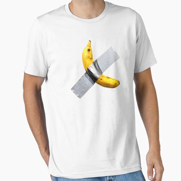 Item preview, Maurizio Cattelan banana sculpture contemporary art lover artist gift t shirt or mask designed and sold by Johannesart.