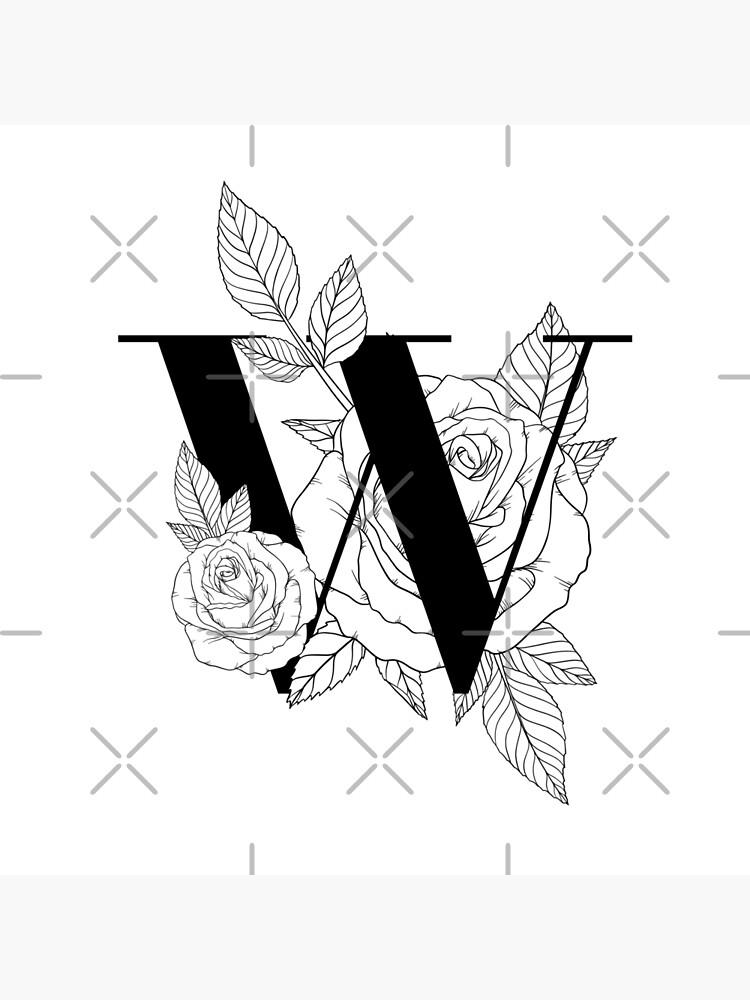 Monogram Letter V with Rose Line Art Kids T-Shirt for Sale by  GraphicsbyNel