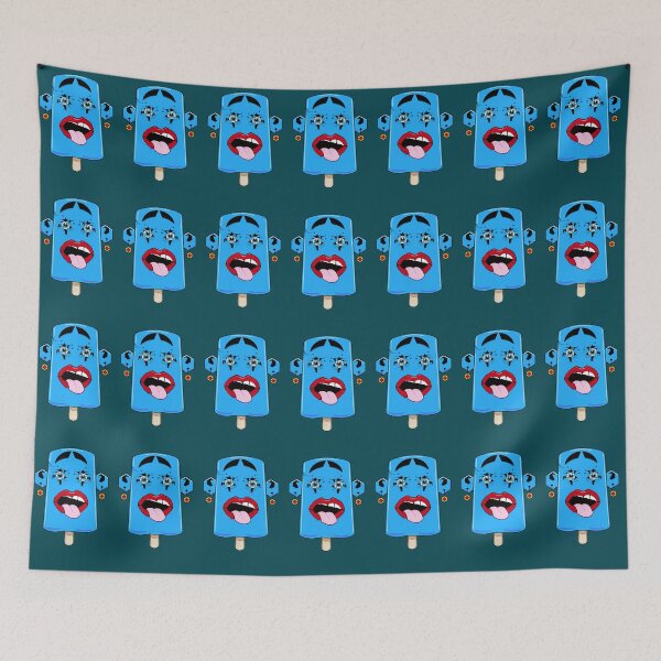 Item preview, Blue Popsicle with Tongue Out designed and sold by zenferren.