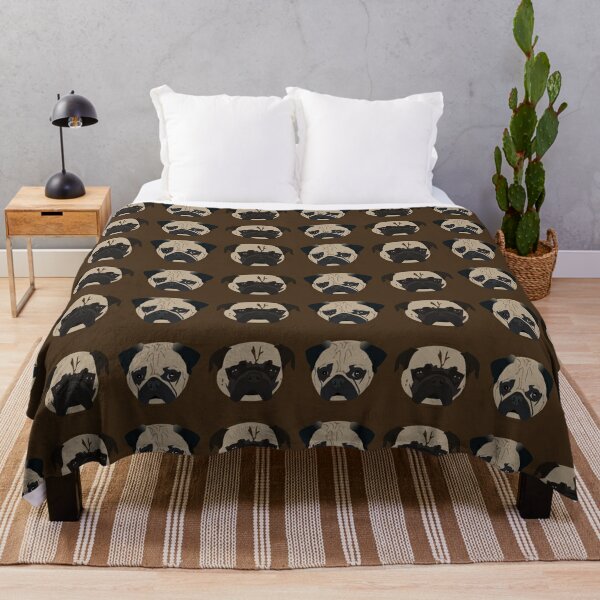 Cute Pugs Throw Blanket