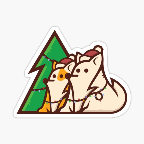 Christmas Puppies Sticker