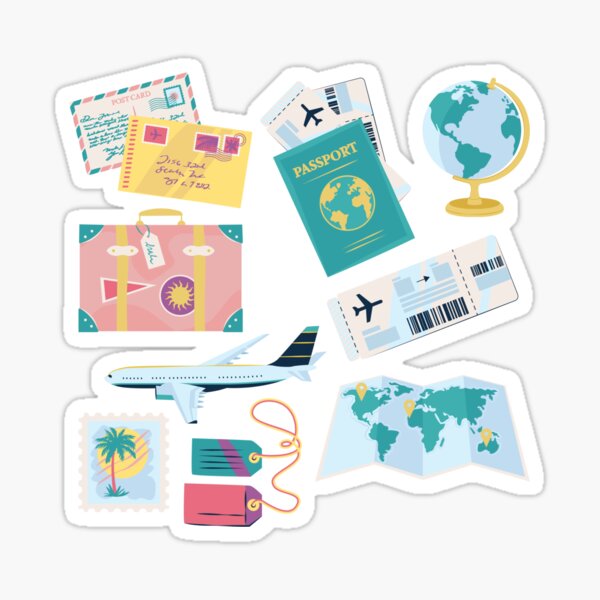 Item preview, Travel Aesthetic Sticker Pack designed and sold by ashleyherkie.