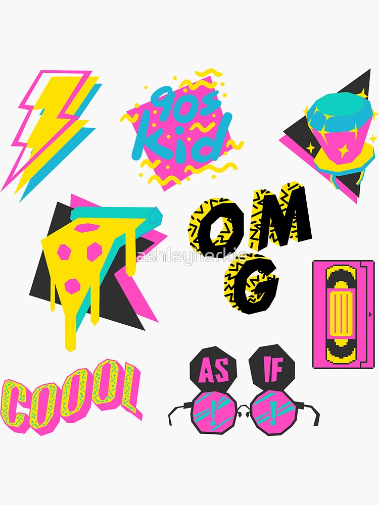 90s Style Stickers Pack and bonus