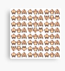 No Evil Monkeys Emoji JoyPixels Sweet Monke Canvas Print