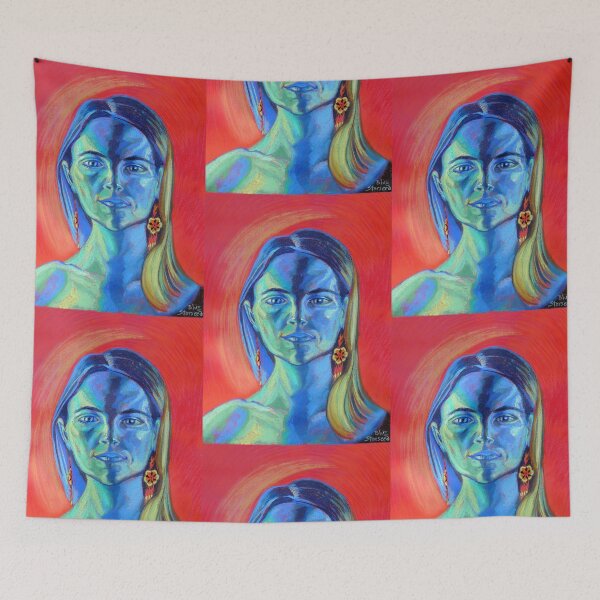 Item preview, Blue Woman (self portrait) designed and sold by Meredith Rose Paintings.