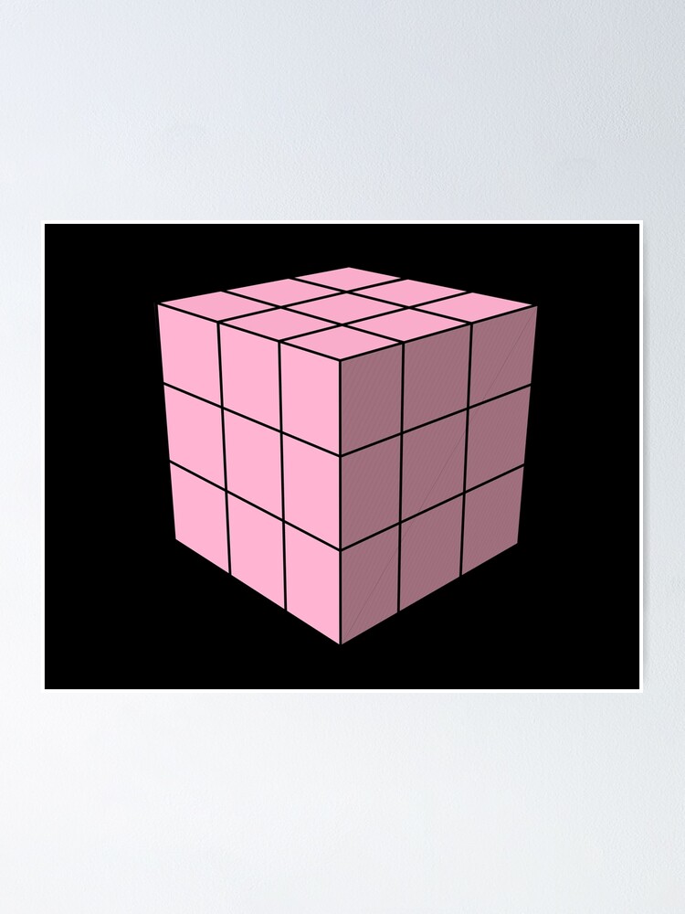 "blackpink pink rubik's cube" Poster by Mshavo | Redbubble
