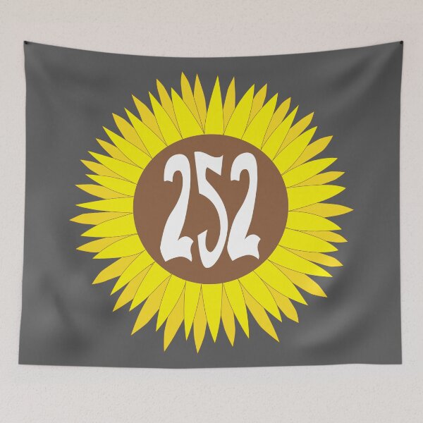 Item preview, Hand Drawn North Carolina Sunflower 252 Area Code designed and sold by itsrturn.