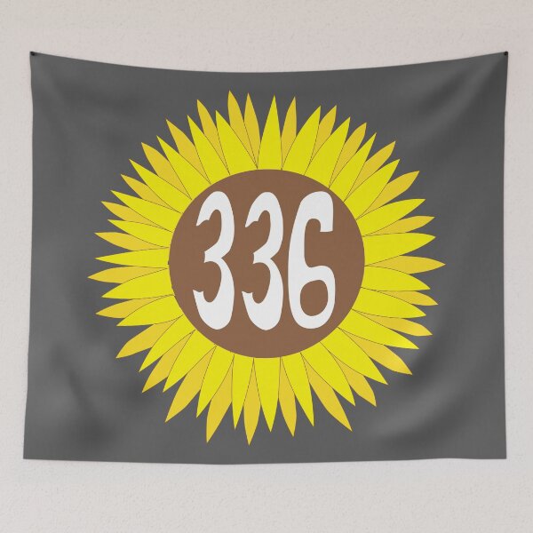 Item preview, Hand Drawn North Carolina Sunflower 336 Area Code designed and sold by itsrturn.
