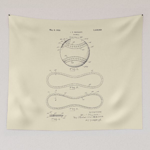 Item preview, Baseball - Baseball Ball Patent designed and sold by MoreAwesomeTees.
