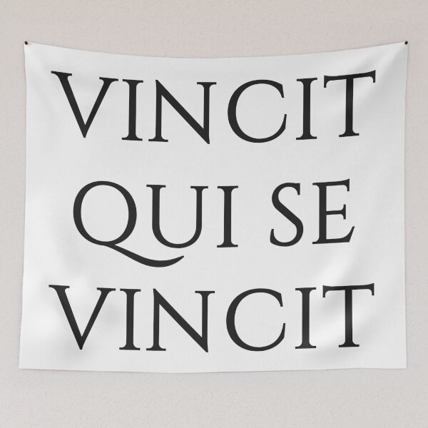 Item preview, Vincit Qui Se Vincit - He Conquers Who Conquers Himself - Black Letters designed and sold by emovendo.