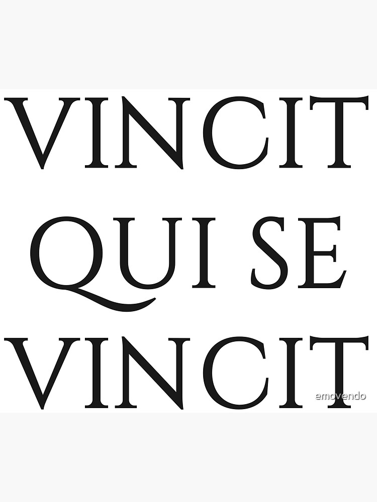 Тату надпись ille vincit qui se vincit