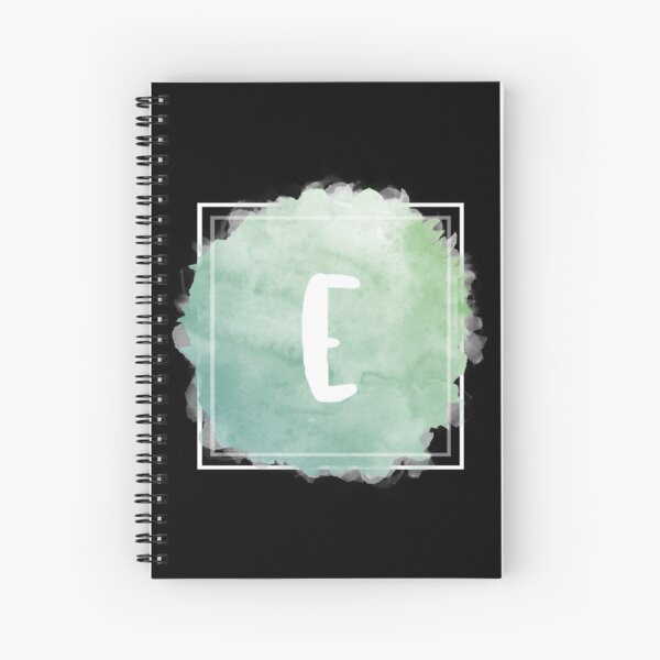 Item preview, Framed Teal White Watercolor Splash Monogram Set - E - Black designed and sold by MysticMagpie.