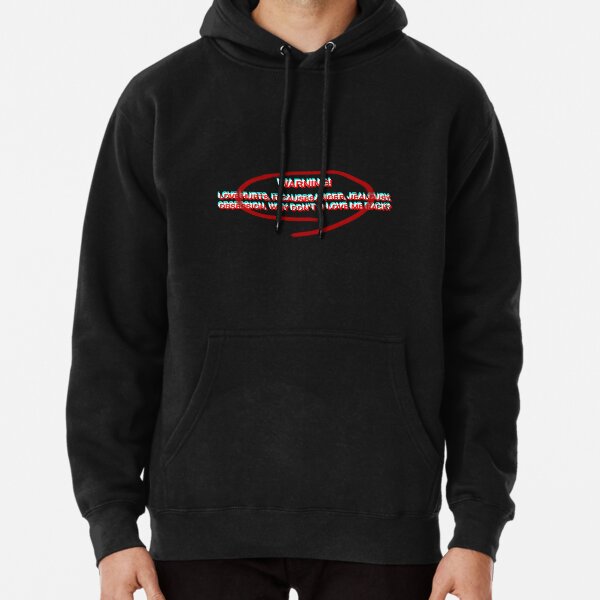 Black hoodie outlet with red writing