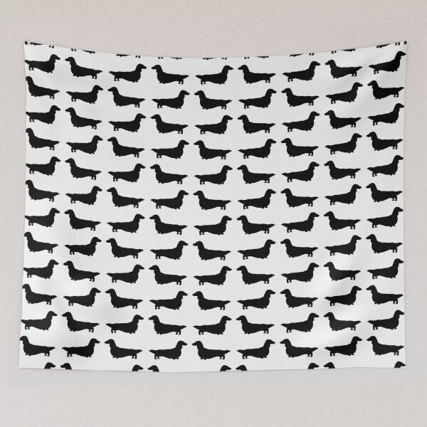 Item preview, Longhaired Dachshund Silhouette(s) Long Haired Wiener Dog designed and sold by Jenn Inashvili.