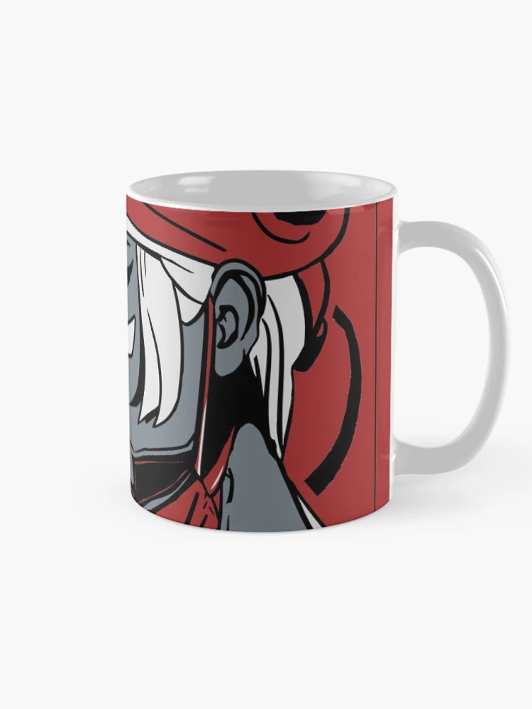 Imagen 3 de 6, Taza de café con la obra Rojo "R R R R R", diseñada y vendida por megalon-gaming.