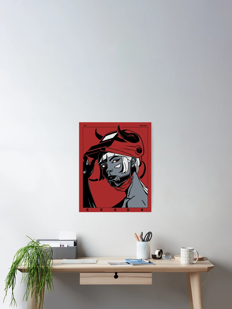 Imagen 2 de 3, Póster con la obra Rojo "R R R R R", diseñada y vendida por megalon-gaming.