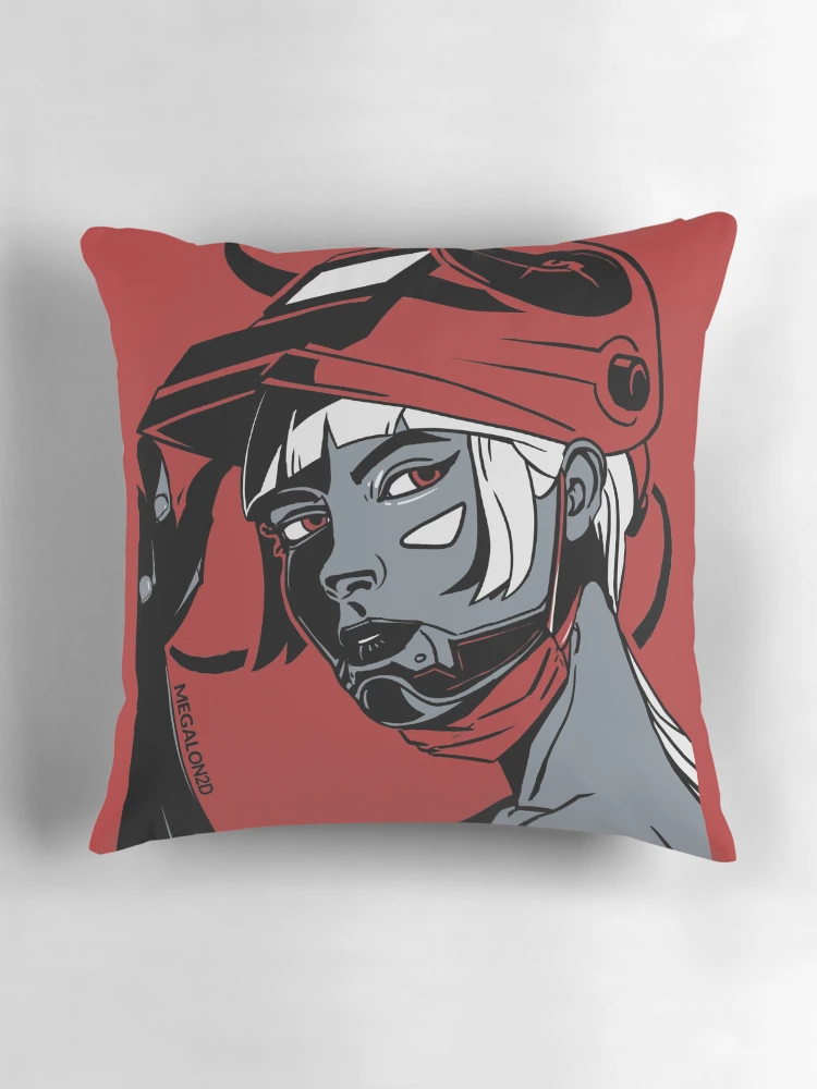 Thumbnail 3 of 4, Pillow, Red "R R R R R" designed and sold by megalon-gaming.