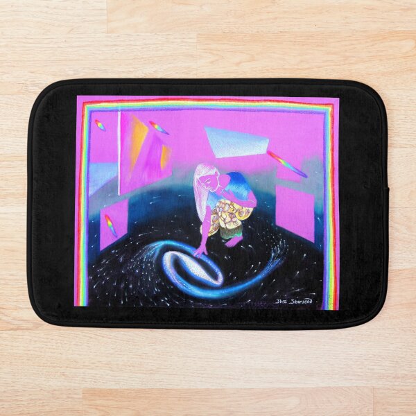 Exhibition in a Glass Bottom Starship Bath Mat