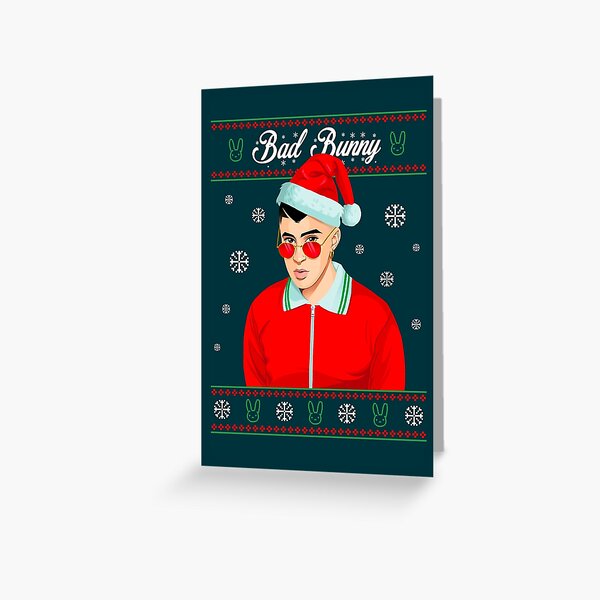 Bad Bunny Christmas Tarjetas de felicitación