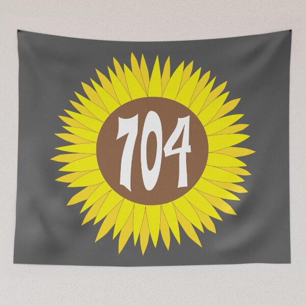 Item preview, Hand Drawn North Carolina Sunflower 704 Area Code designed and sold by itsrturn.