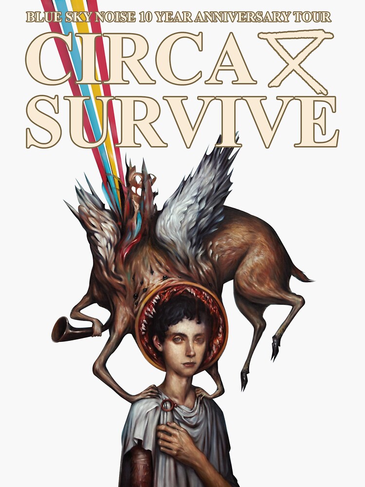 Circa Survive Blue Sky Noise 10 Year Anniversary Tour Sticker For